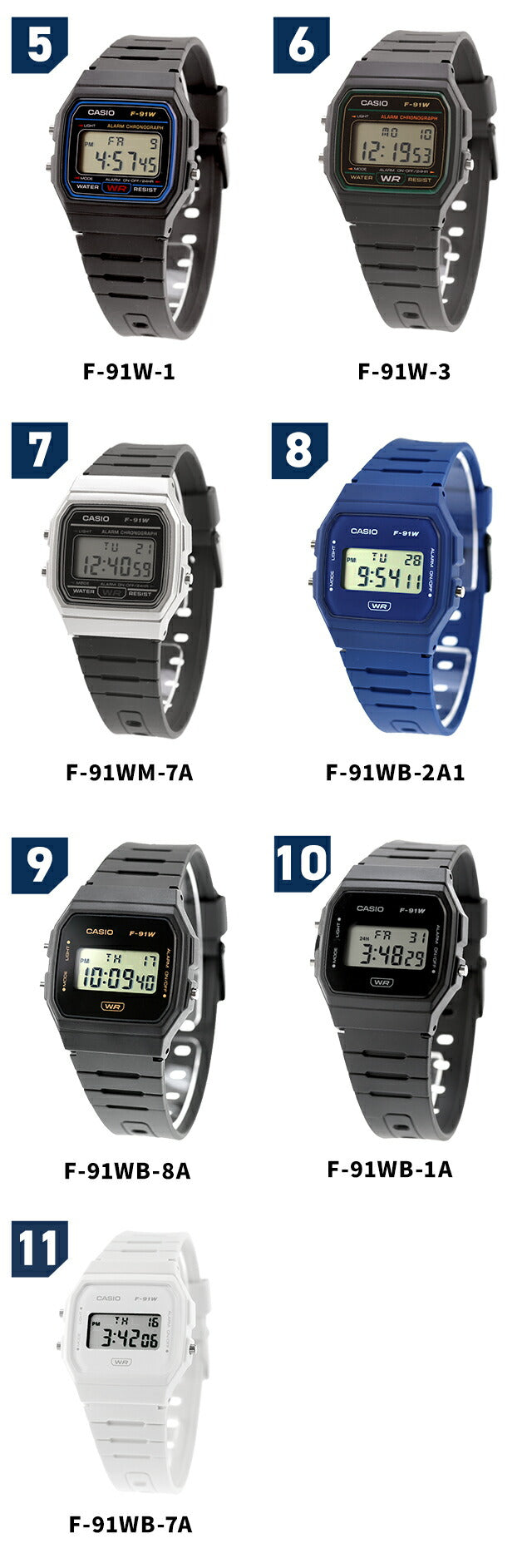 F-91WM-2ADF ｜ チープカシオ クオーツ