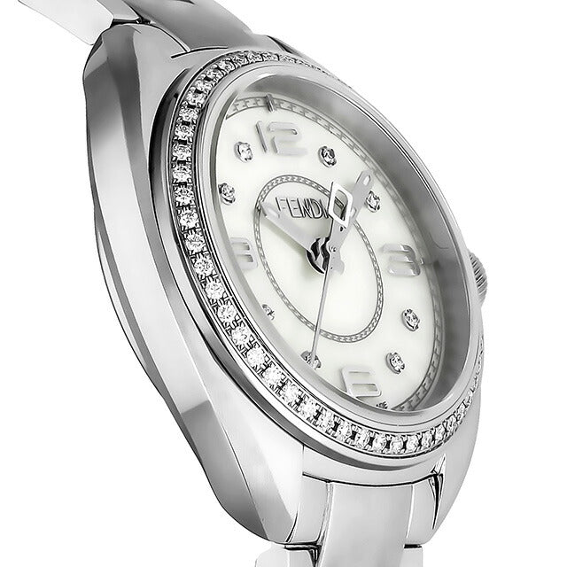 フェンディ モメント フェンディ クオーツ 腕時計 ブランド レディース ダイヤモンド F218024500B1 アナログ ホワイトシェル 白 スイス製 F218024500B1