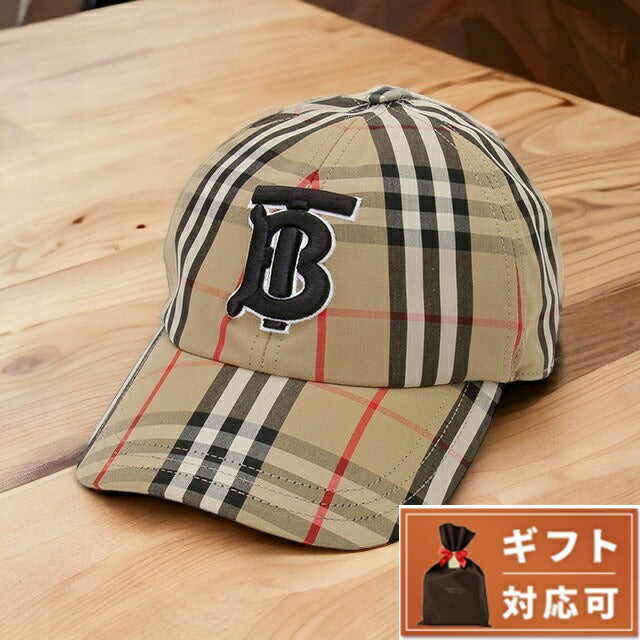 バーバリー BURBERRY 8068032 A7028 L TBロゴ モノグラムモチーフ ヴィンテージチェック コットンキャップ ベースボール 帽子 Lサイズ メンズ レディース FCBU00009M