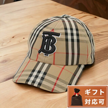 バーバリー BURBERRY 8068032 A7028 L TBロゴ モノグラムモチーフ ヴィンテージチェック コットンキャップ ベースボール 帽子 Lサイズ メンズ レディース FCBU00009M