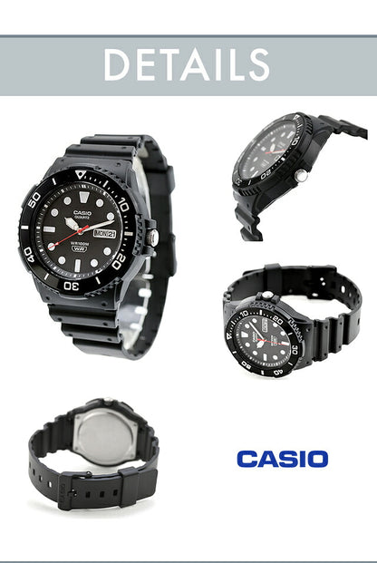 \父亲节礼物套装/ Casio 廉价卡西欧 卡西欧 石英电池供电 FD-MRW-230H 标准海外型号男士 Chipkashi 手表品牌卡西欧 卡西欧 模拟黑色黑色可选型号礼物实用 30 岁 40 岁丈夫