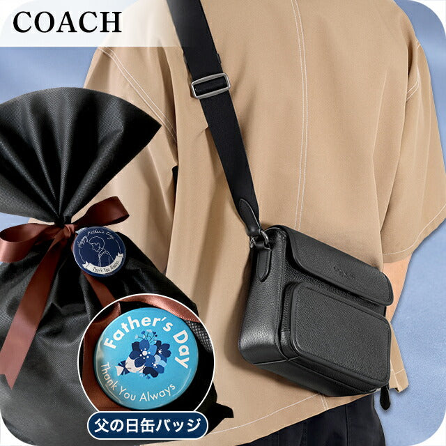 【COACH】コーチ ショルダーバッグ ブラック レザー コンパクト メンズ コーチ ショルダーバッグ メンズ ブランド COACH レザー CY800