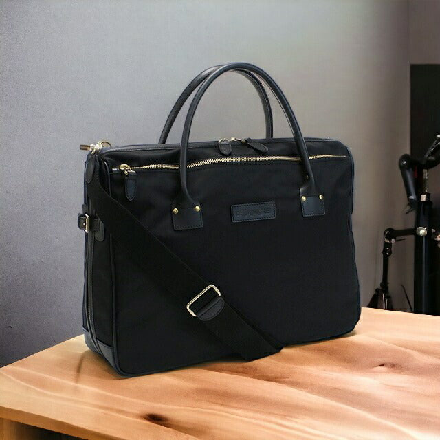 フェリージ ブリーフケース メンズ ナイロン レザー イタリア 22-29 NERO ブラック バッグ FEL22-29011