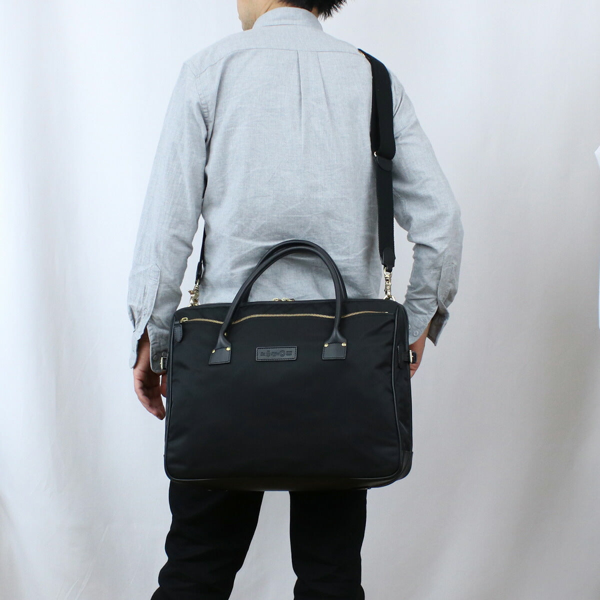 フェリージ ブリーフケース メンズ ナイロン レザー イタリア 22-29 NERO ブラック バッグ FEL22-29011