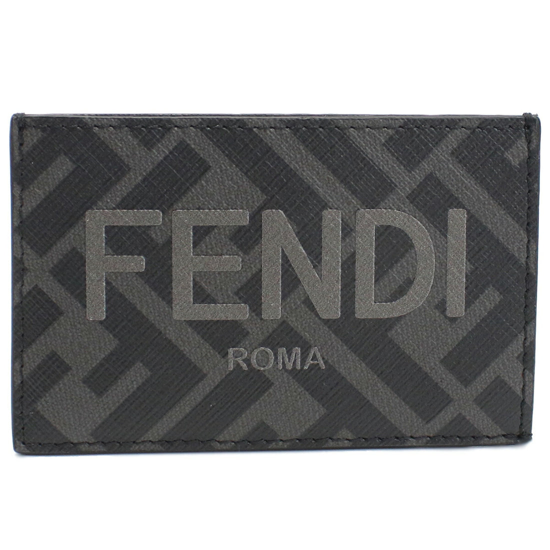 フェンディ カードケース メンズ PVC レザー イタリア 7M0328 ブラック グレー系 財布 FEN7M0328011