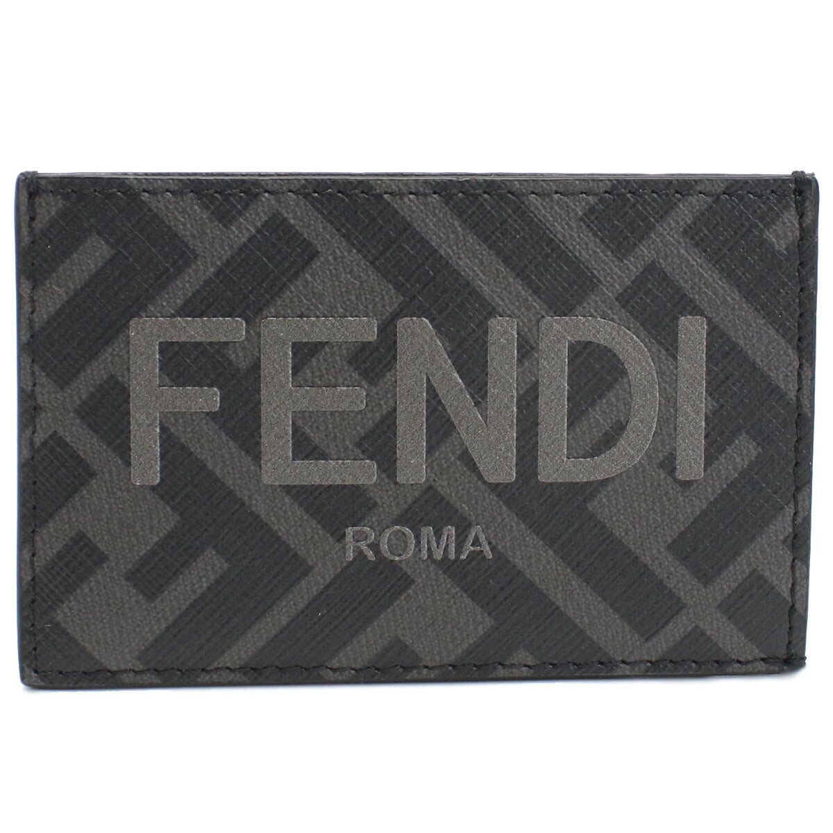 フェンディ カードケース メンズ PVC レザー イタリア 7M0328 ブラック グレー系 財布 FEN7M0328011