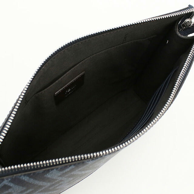 フェンディ セカンドバッグ メンズ ブランド FENDI レザー 7VA491 ブルー バッグ FEN7VA491051