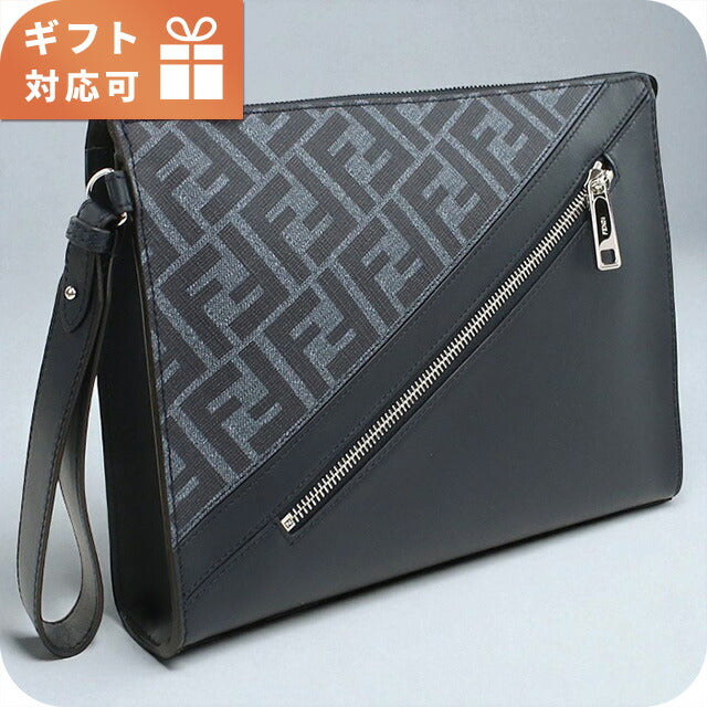 フェンディ セカンドバッグ メンズ ブランド FENDI レザー 7VA491 ブルー バッグ FEN7VA491051