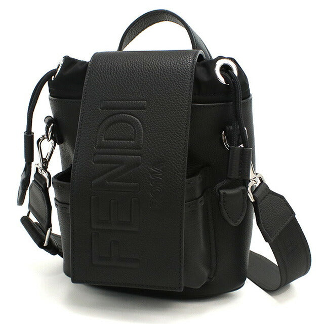 フェンディ ショルダーバッグ メンズ ブランド FENDI レザー 7VZ086 ブラック バッグ FEN7VZ086011