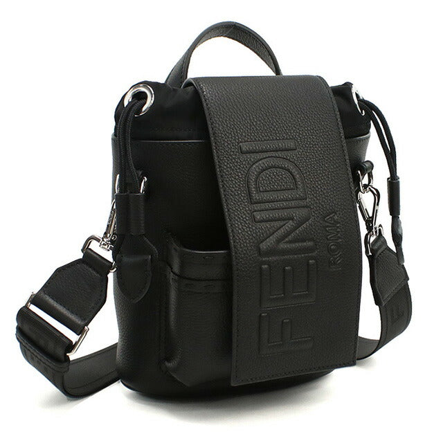 箱・保存袋付★FENDI フェンディ タッチ ショルダーバッグ ブラック レザー 箱・保存袋付☆FENDI フェンディ タッチ ショルダーバッグ
