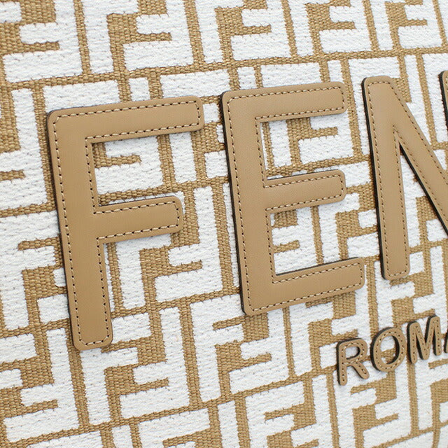 フェンディ トートバッグ レディース ブランド FENDI イタリア 8BH386 ブラウン系 ホワイト系 バッグ FEN8BH386041