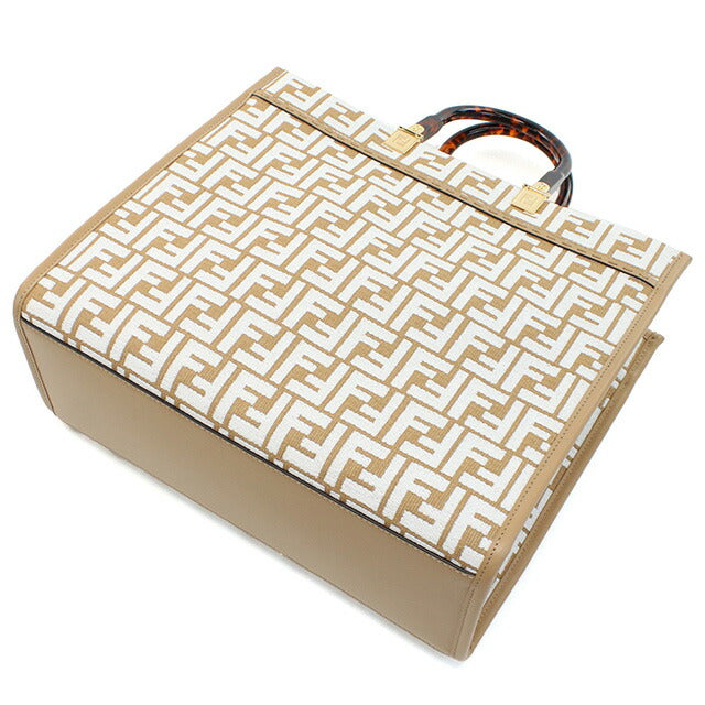 フェンディ トートバッグ レディース ブランド FENDI イタリア 8BH386 ブラウン系 ホワイト系 バッグ FEN8BH386041