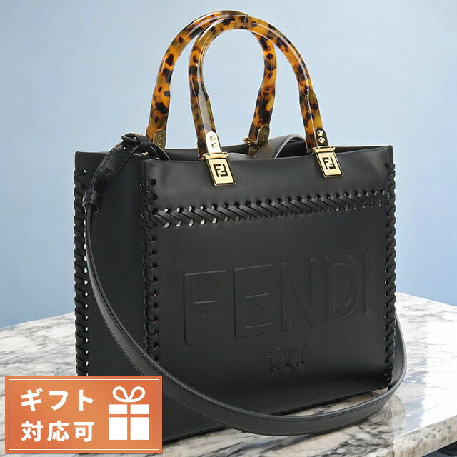 フェンディ トートバッグ レディース ブランド FENDI レザー 8BH394 ブラック バッグ FEN8BH394021