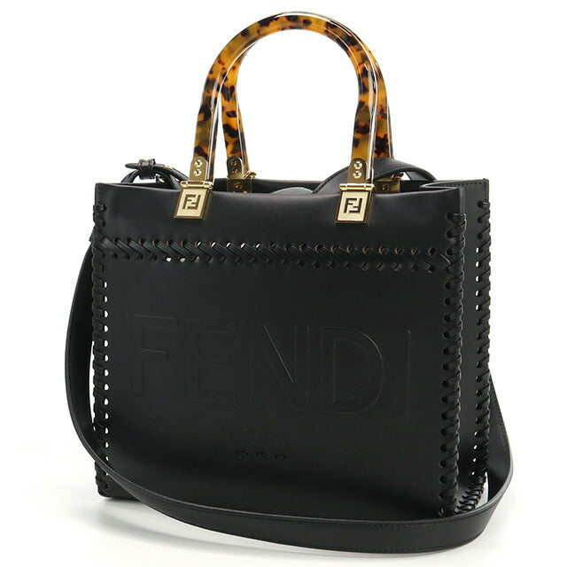 【美品】フェンディ　トートバッグ　ハンドバッグ　メッシュ　レザー　ブラック Yahoo!オークション -「fendi メッシュ バッグ」(トートバッグ