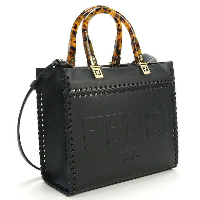 フェンディ トートバッグ レディース ブランド FENDI レザー 8BH394 ブラック バッグ FEN8BH394021