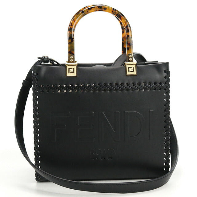 フェンディ トートバッグ レディース ブランド FENDI レザー 8BH394 ブラック バッグ FEN8BH394021