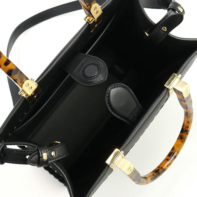 フェンディ トートバッグ レディース ブランド FENDI レザー 8BH394 ブラック バッグ FEN8BH394021