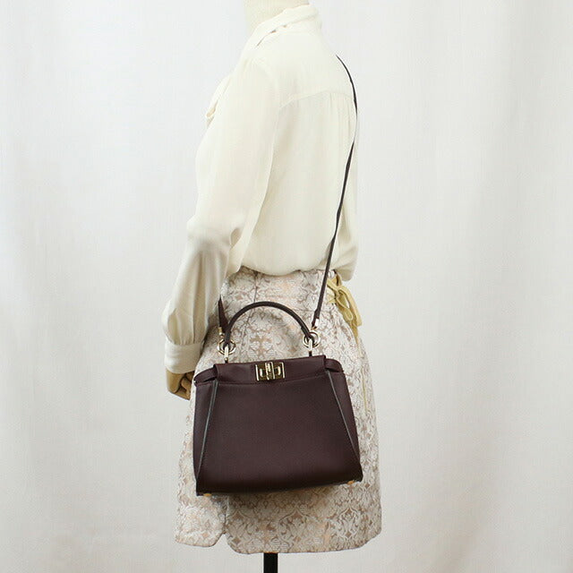 フェンディ ハンドバッグ レディース ブランド FENDI イタリア 8BN244 ボルドー系 バッグ FEN8BN244021