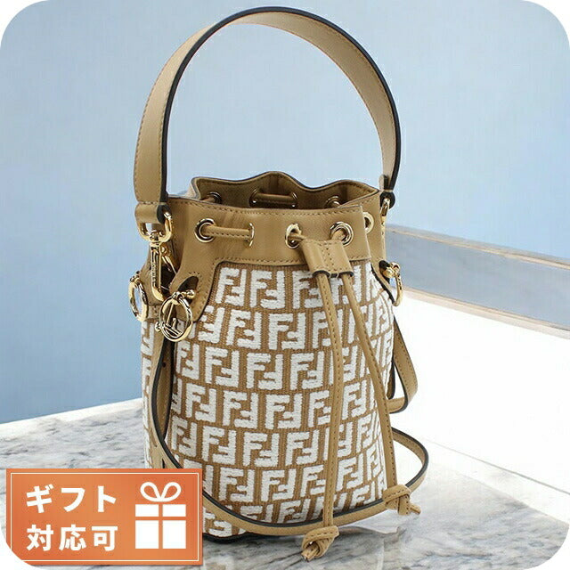 フェンディ ハンドバッグ レディース ブランド FENDI 8BS010 ブラウン系 ホワイト系 バッグ FEN8BS010011