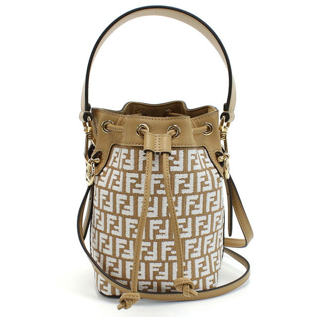 フェンディ ハンドバッグ レディース ブランド FENDI 8BS010 ブラウン系 ホワイト系 バッグ FEN8BS010011