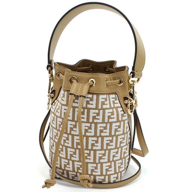 フェンディ ハンドバッグ レディース ブランド FENDI 8BS010 ブラウン系 ホワイト系 バッグ FEN8BS010011