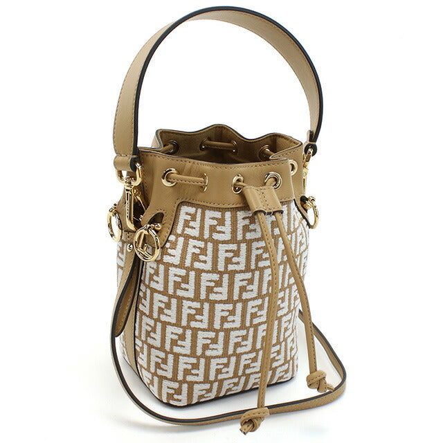 フェンディ ハンドバッグ レディース ブランド FENDI 8BS010 ブラウン系 ホワイト系 バッグ FEN8BS010011