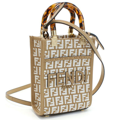 フェンディ トートバッグ レディース ブランド FENDI 8BS051 ブラウン系 ホワイト系 バッグ FEN8BS051011