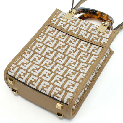 フェンディ トートバッグ レディース ブランド FENDI 8BS051 ブラウン系 ホワイト系 バッグ FEN8BS051011