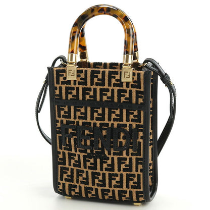 フェンディ トートバッグ レディース ブランド FENDI 8BS051 ブラック ブラウン系 バッグ FEN8BS051021