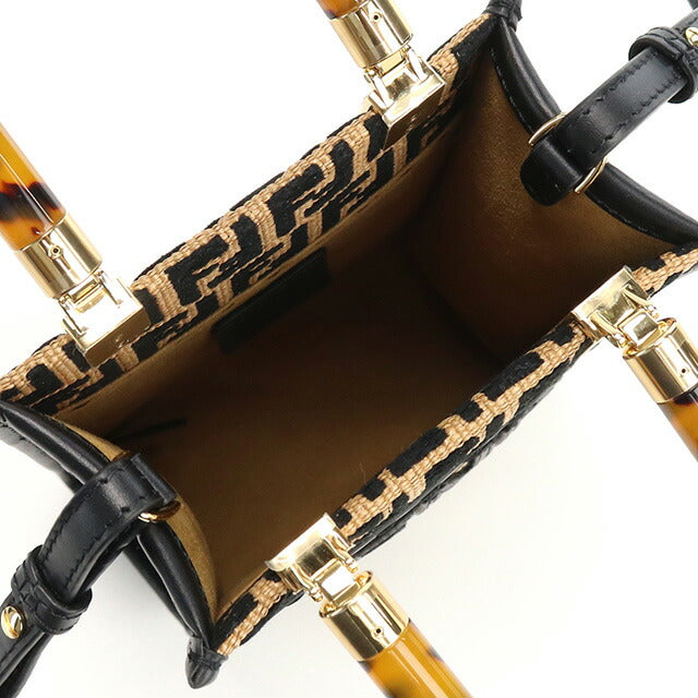 フェンディ トートバッグ レディース ブランド FENDI 8BS051 ブラック ブラウン系 バッグ FEN8BS051021