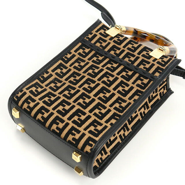 Fendi ロゴトートバッグ ブラウン/ブラック フェンディ トートバッグ レディース ブランド FENDI 8BS051 ブラック