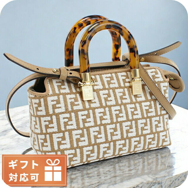 フェンディ ハンドバッグ レディース ブランド FENDI イタリア 8BS067 ブラウン系 ホワイト系 バッグ FEN8BS067011