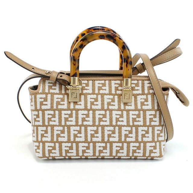 フェンディ ハンドバッグ レディース ブランド FENDI イタリア 8BS067 ブラウン系 ホワイト系 バッグ FEN8BS067011