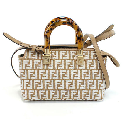 フェンディ ハンドバッグ レディース ブランド FENDI イタリア 8BS067 ブラウン系 ホワイト系 バッグ FEN8BS067011