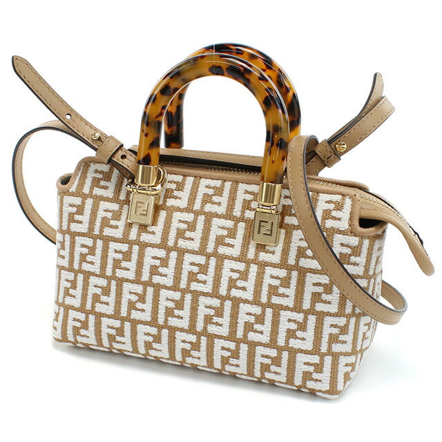 フェンディ ハンドバッグ レディース ブランド FENDI イタリア 8BS067 ブラウン系 ホワイト系 バッグ FEN8BS067011