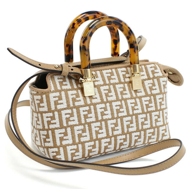 フェンディ ハンドバッグ レディース ブランド FENDI イタリア 8BS067 ブラウン系 ホワイト系 バッグ FEN8BS067011