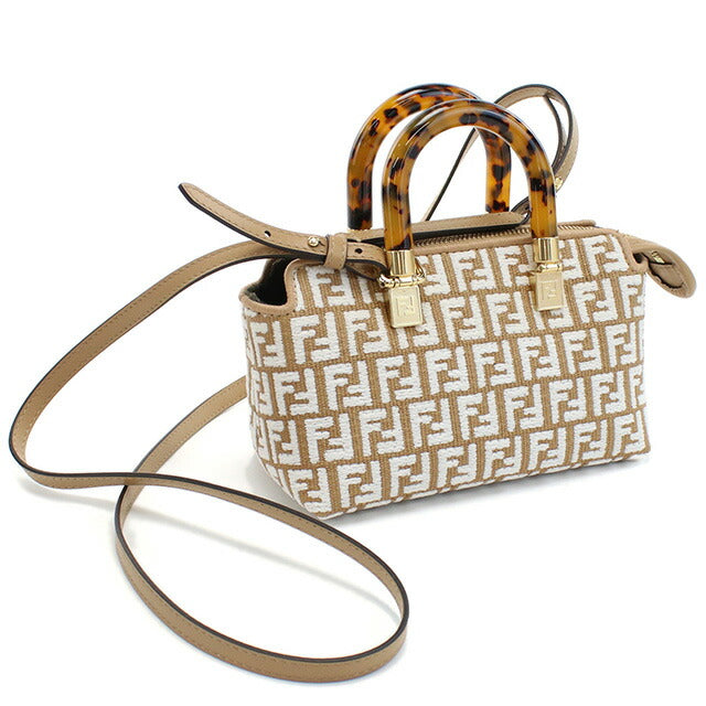 フェンディ ハンドバッグ レディース ブランド FENDI イタリア 8BS067 ブラウン系 ホワイト系 バッグ FEN8BS067011