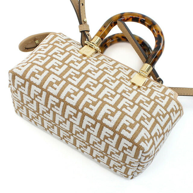 フェンディ ハンドバッグ レディース ブランド FENDI イタリア 8BS067 ブラウン系 ホワイト系 バッグ FEN8BS067011