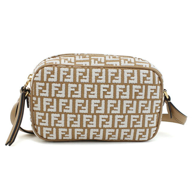フェンディ 斜め掛け ショルダーバッグ レディース ブランド FENDI イタリア 8BS077 ブラウン系 ホワイト系 バッグ FEN8BS077021