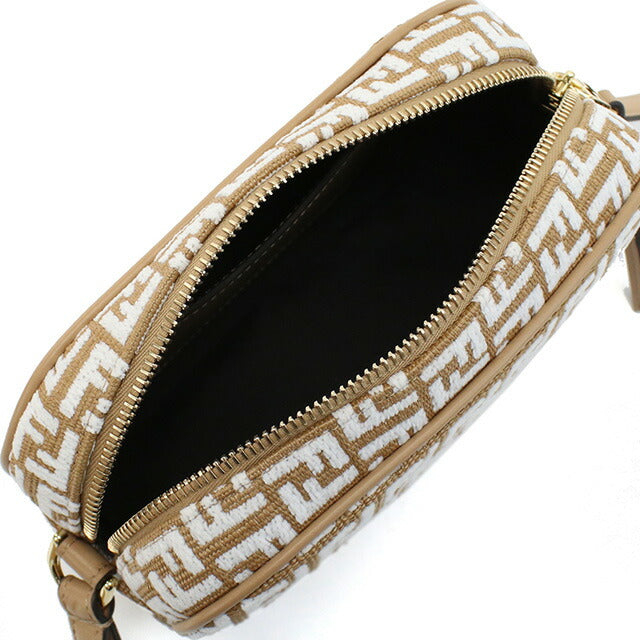 フェンディ 斜め掛け ショルダーバッグ レディース ブランド FENDI イタリア 8BS077 ブラウン系 ホワイト系 バッグ FEN8BS077021