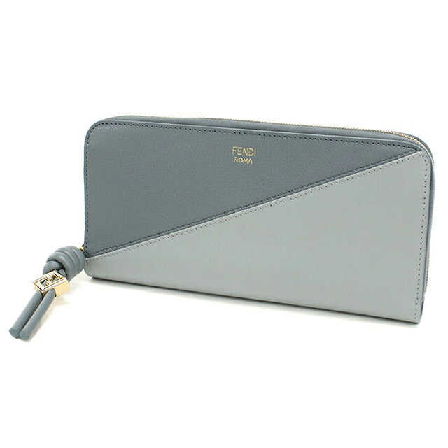フェンディ 長財布ラウンドファスナー レディース ブランド FENDI 8M0517 ブルー FEN8M0517011