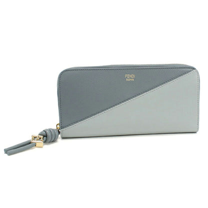 フェンディ 長財布ラウンドファスナー レディース ブランド FENDI 8M0517 ブルー FEN8M0517011