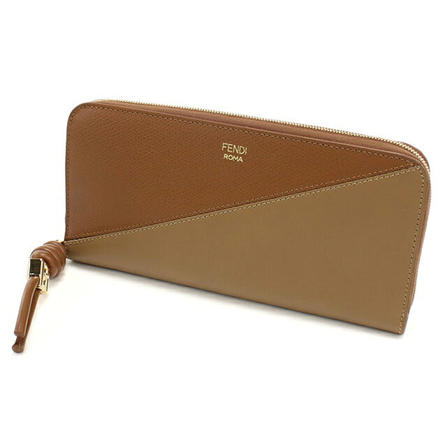 フェンディ 長財布ラウンドファスナー レディース ブランド FENDI 8M0517 ブラウン FEN8M0517021
