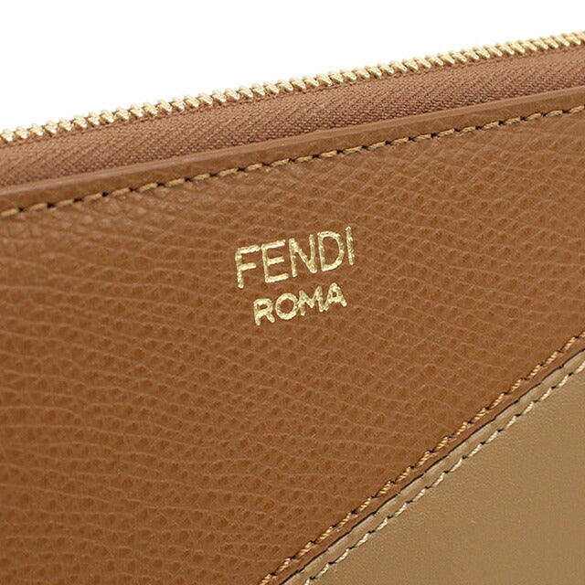 フェンディ 長財布ラウンドファスナー レディース ブランド FENDI 8M0517 ブラウン FEN8M0517021