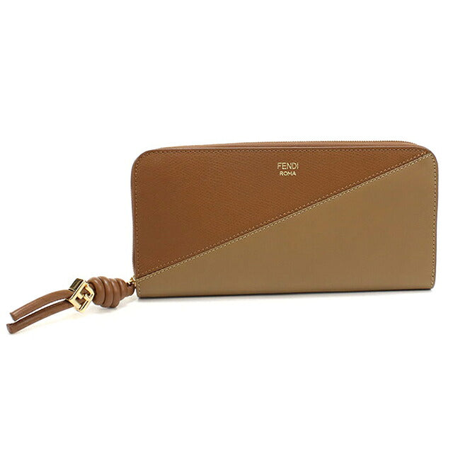 フェンディ 長財布ラウンドファスナー レディース ブランド FENDI 8M0517 ブラウン FEN8M0517021