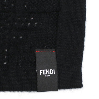 フェンディ マフラー メンズ ウール70% カシミア30% イタリア FXS701 ブラック 小物 FENFXS701011