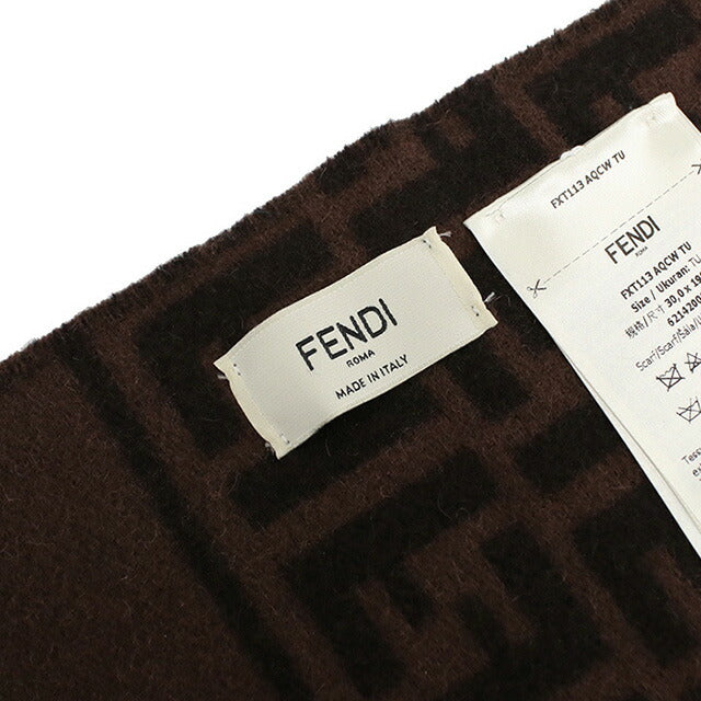 フェンディ マフラー レディース ブランド FENDI イタリア FXT113 ブラウン 小物 FENFXT113011
