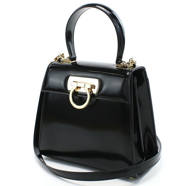 フェラガモ ハンドバッグ レディース ブランド FERRAGAMO イタリア 21-2193 ブラック バッグ FER21-2193011