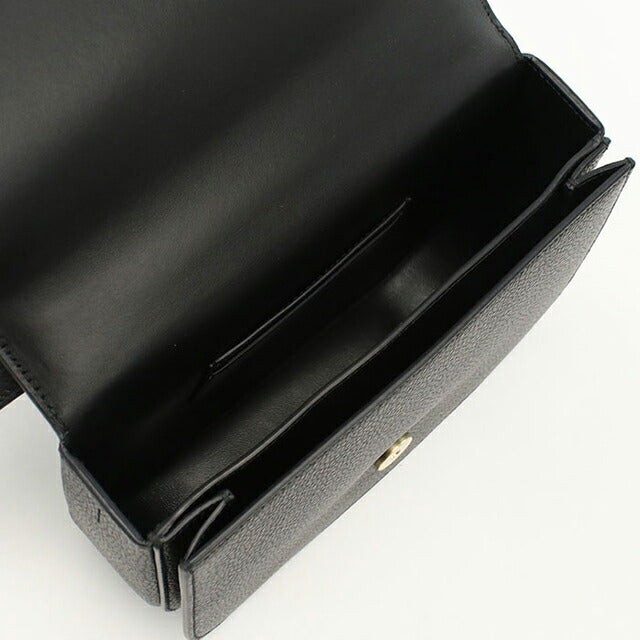 菲拉格慕斜挎单肩包女式品牌 FERRAGAMO DOUBLE GANCIO FLAP 21-9867 黑色包 FER21-9867011