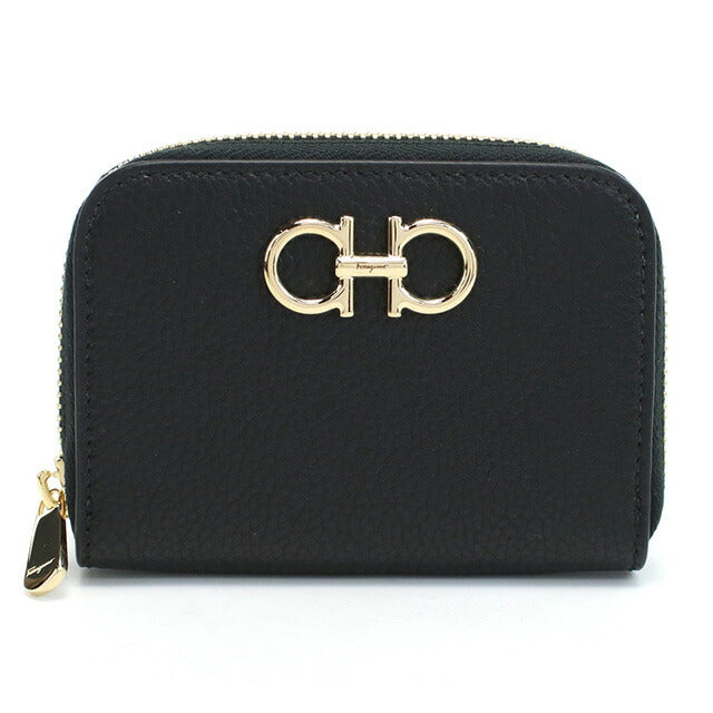 フェラガモ 小銭入れ レディース ブランド FERRAGAMO 22-0406 ブラック 財布 FER22-0406011